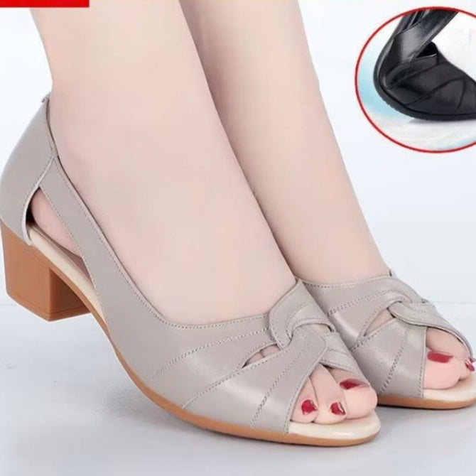 Peep Toe Mother Sandals