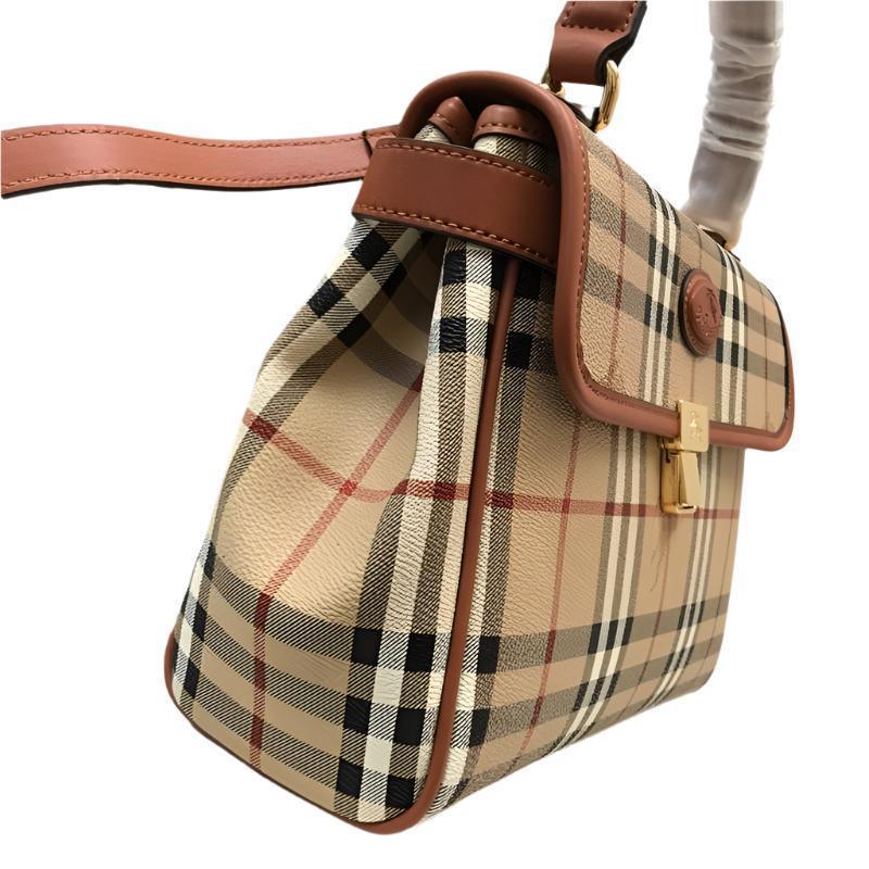 Burberry London Haymarket Check Handle Bag w/ Strap
