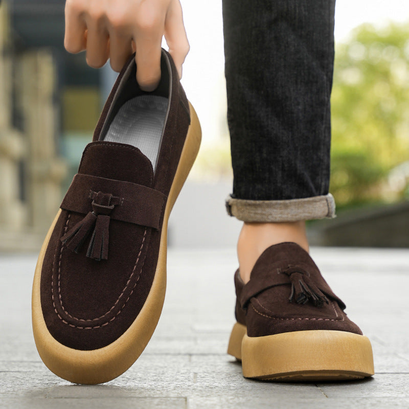 Mens Derby Shoes In British Style Casual Loafers