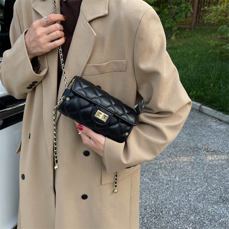 Women's Quilted Chain Strap Travel Bag