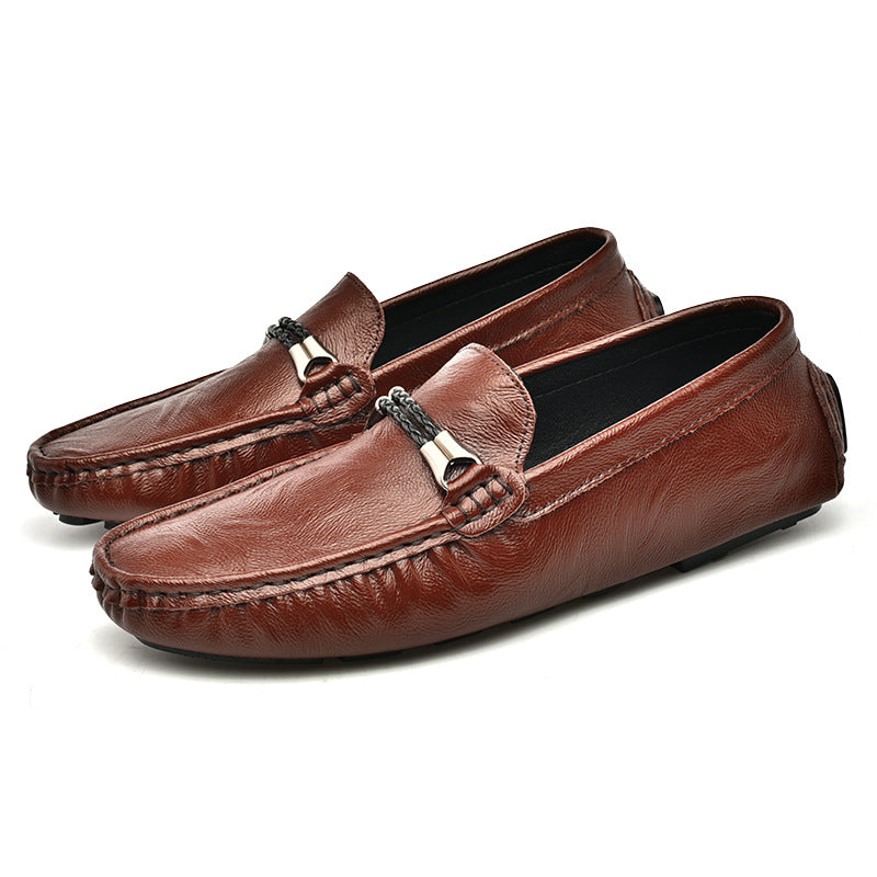 Men's British Style Cowhide Loafers