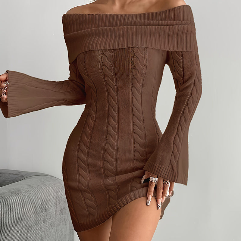 Vestido ajustado sin hombros para mujer