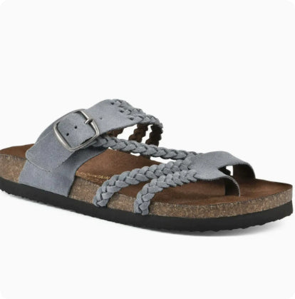 Woven Strappy Flat Loafers