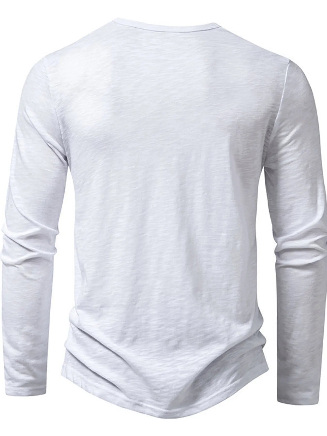 Camiseta de manga larga con botones para hombre