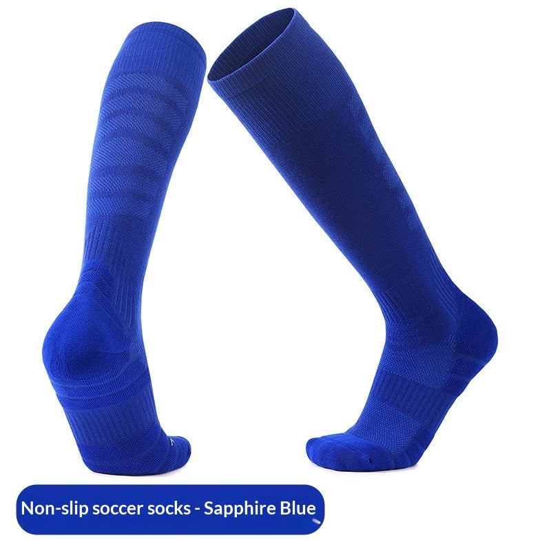Cross-border Long-tube Sports Socks Thickened Non-slip Towel Bottom Mens Football Training Socks Sweat-absorbent Breathable Professional Football Socks