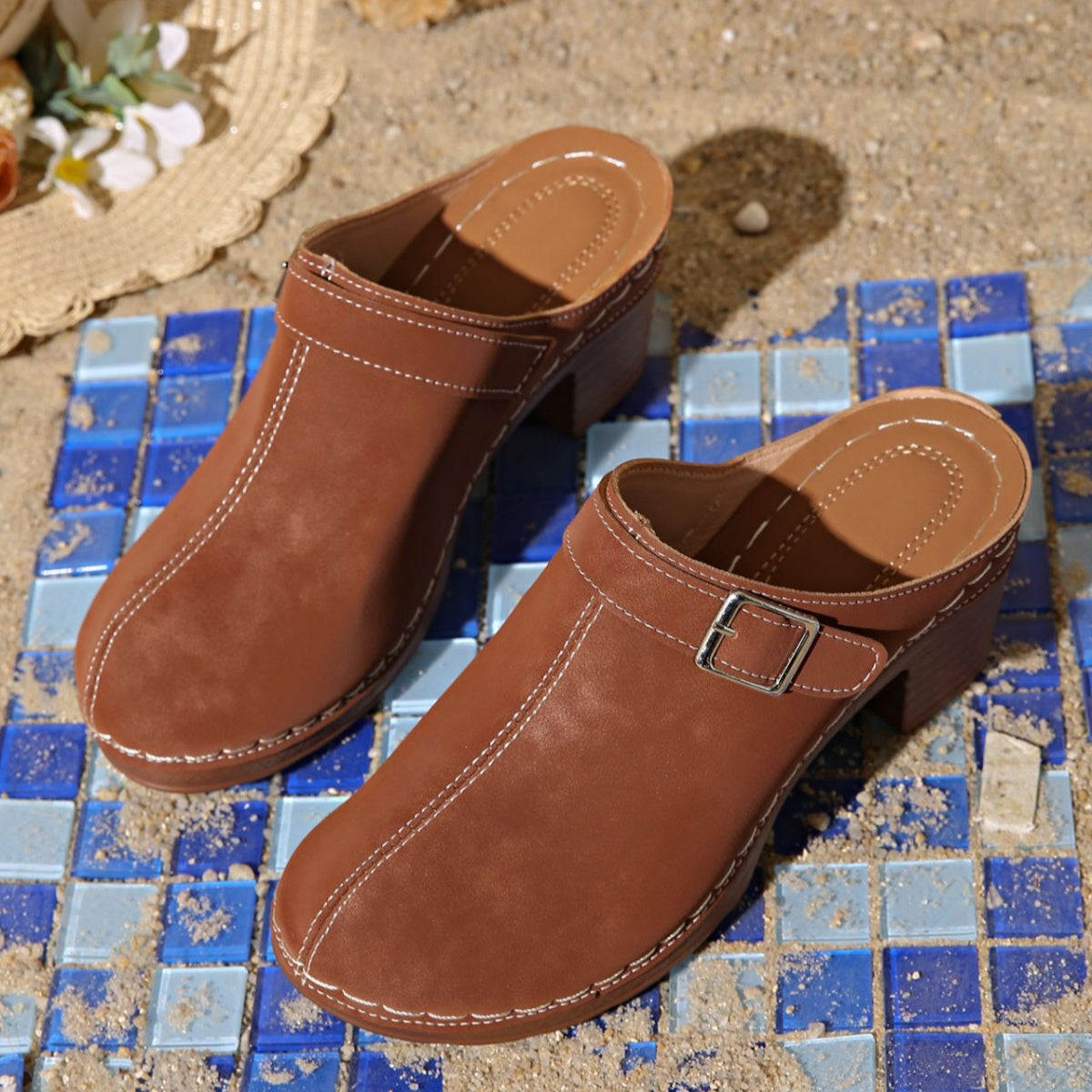 Round Toe Platform Slip-Ons