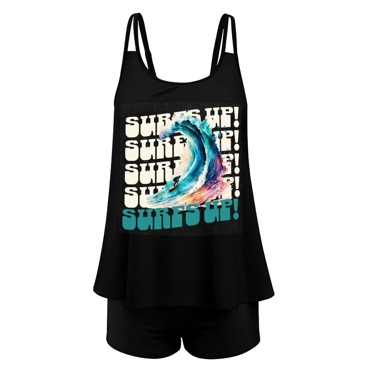 Surf's Up Tankini 2-Piece Swimsuit (Front Printing)