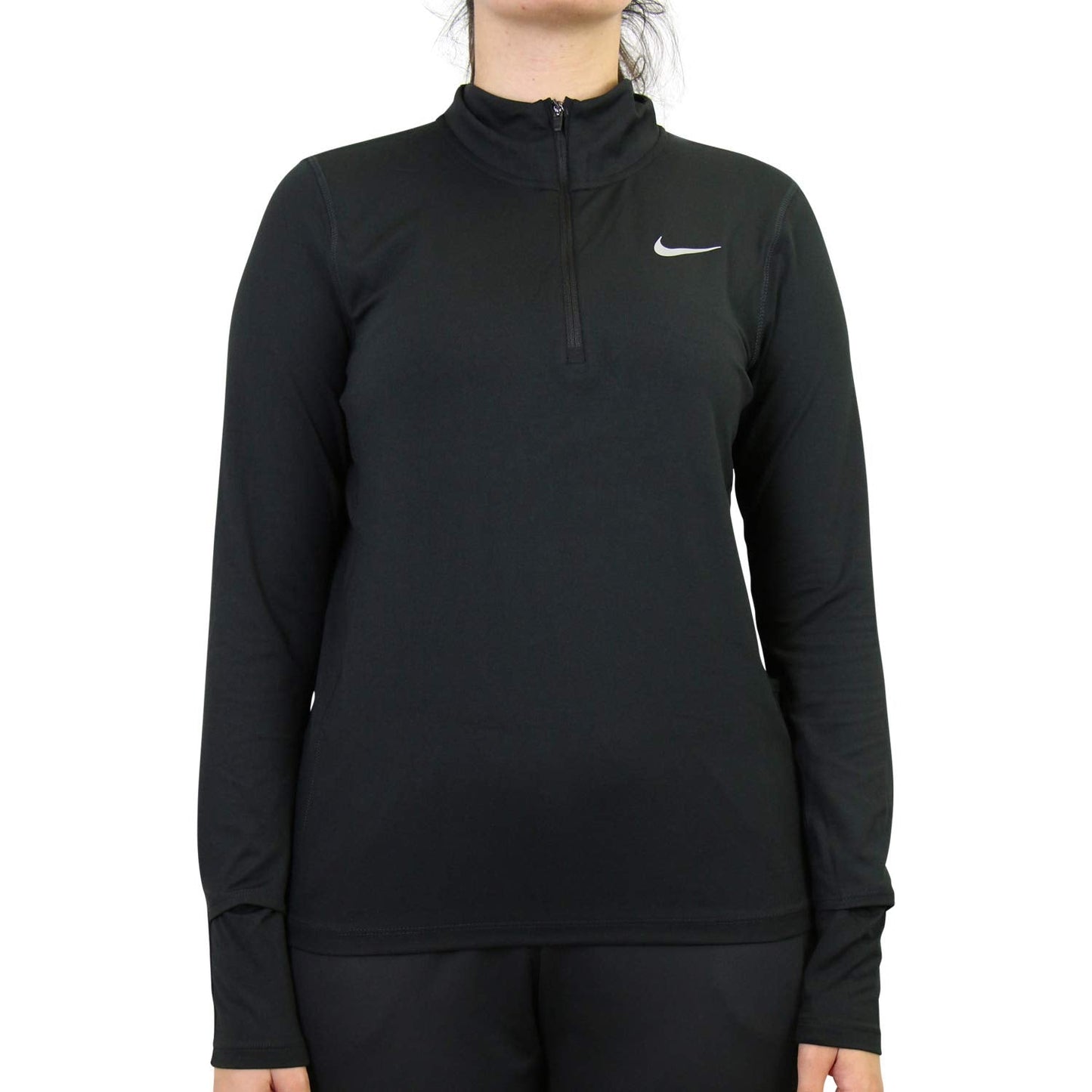 Nike Womens Element Running Long Sleeve Shirt Black Small