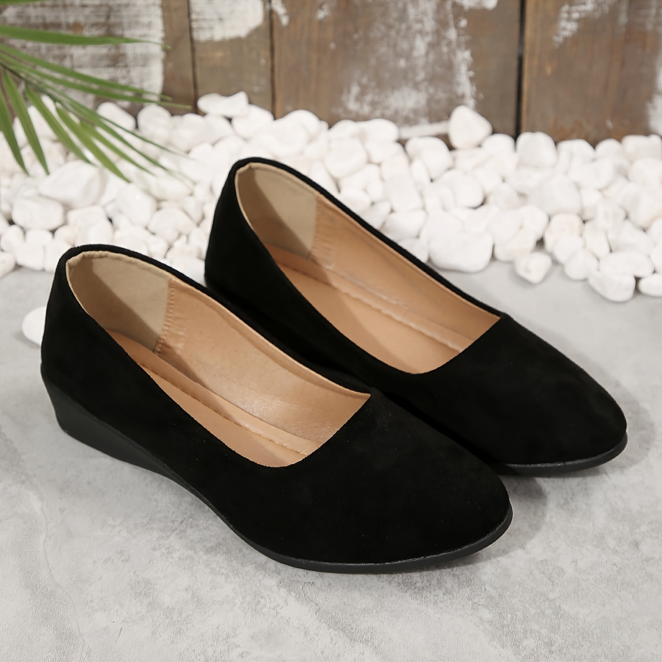 Zapatos elegantes de tacón bajo, acolchados, antideslizantes y versátiles