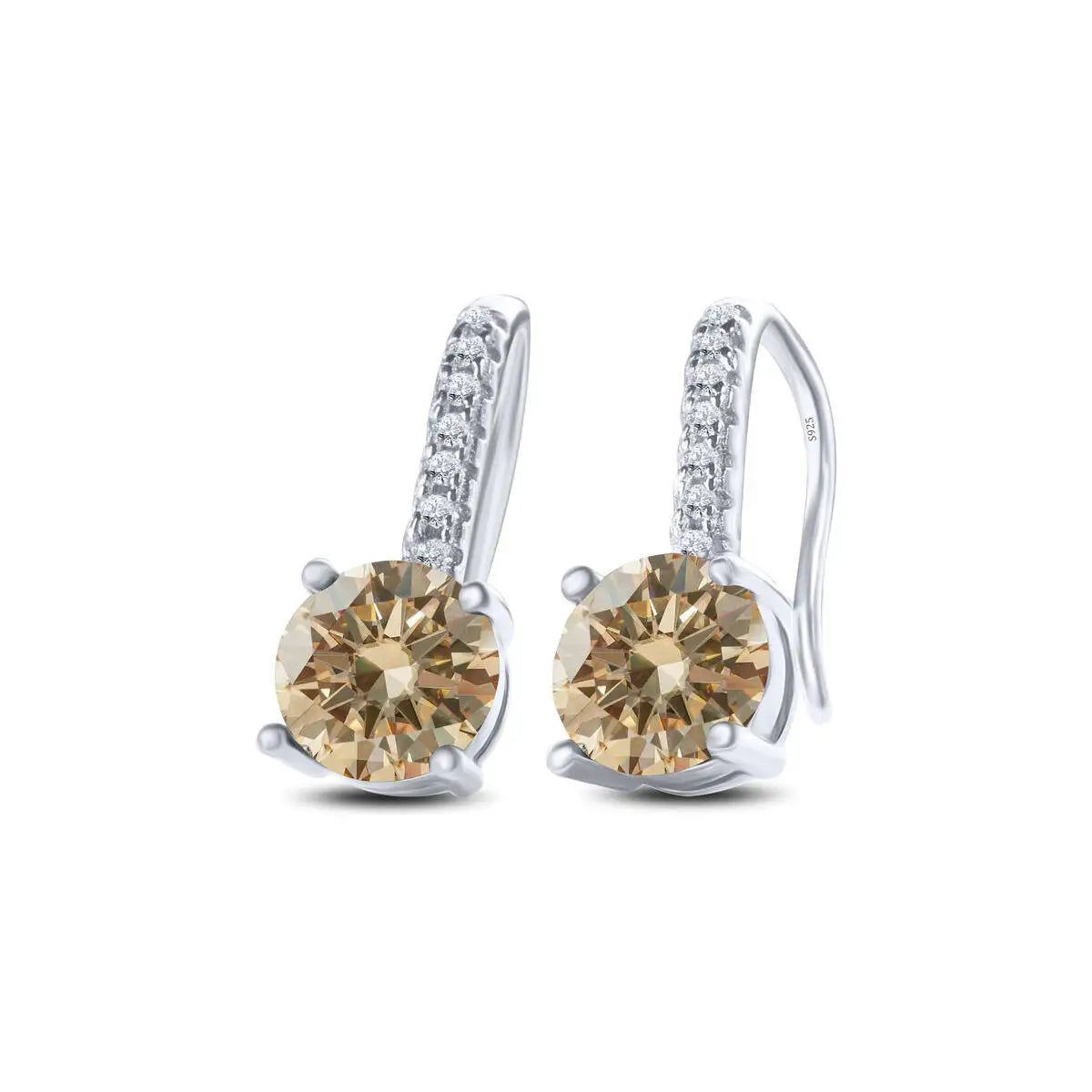 1ct D Color Moissanite 925 Sterling Silver Drop Earrings for Women Wedding