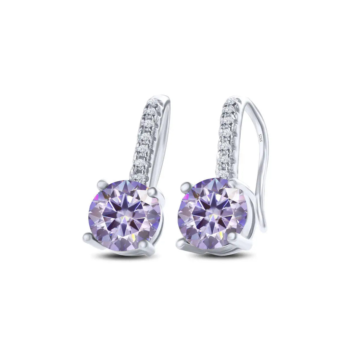 1ct D Color Moissanite 925 Sterling Silver Drop Earrings for Women Wedding