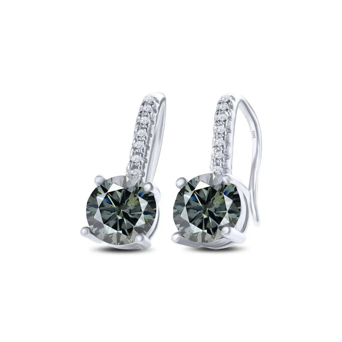 1ct D Color Moissanite 925 Sterling Silver Drop Earrings for Women Wedding