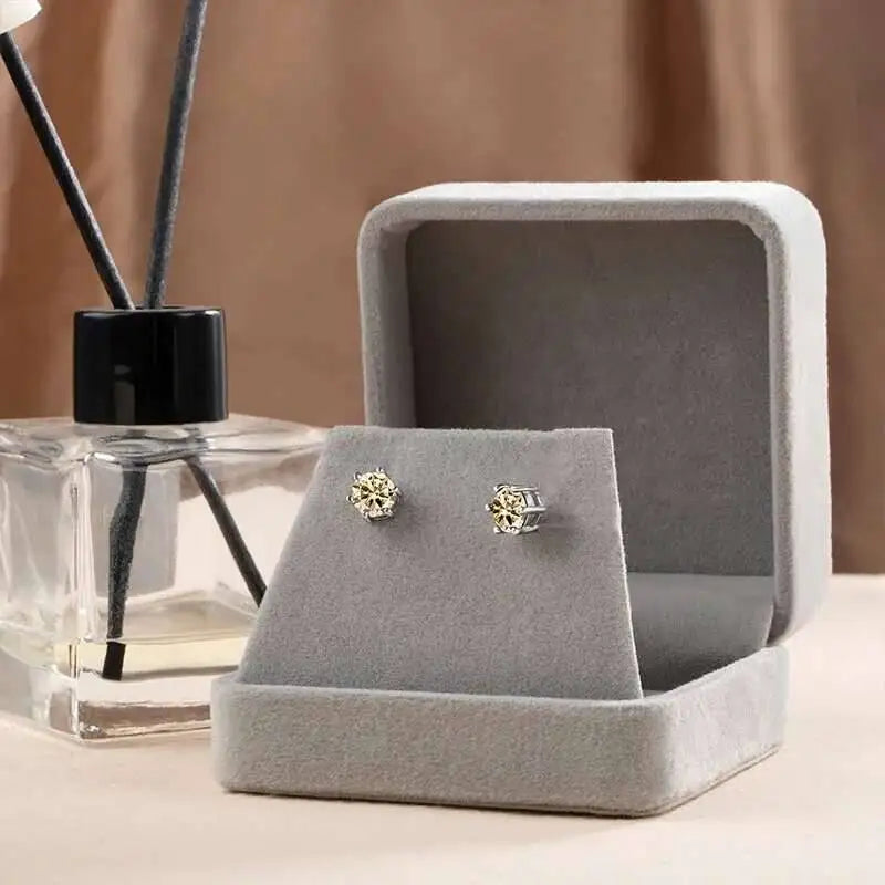 1ct D Color Moissanite Bridal Set 925 Sterling Silver Ring Earring Necklace