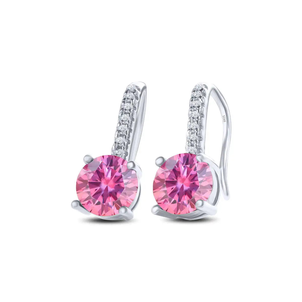 1ct D Color Moissanite 925 Sterling Silver Drop Earrings for Women Wedding