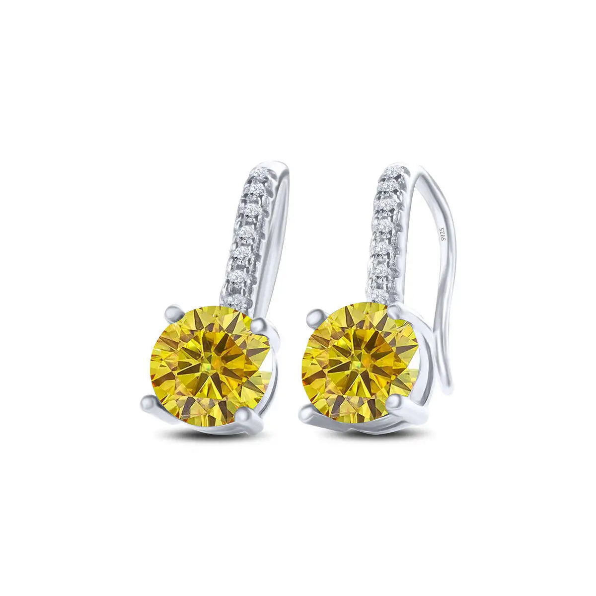 1ct D Color Moissanite 925 Sterling Silver Drop Earrings for Women Wedding