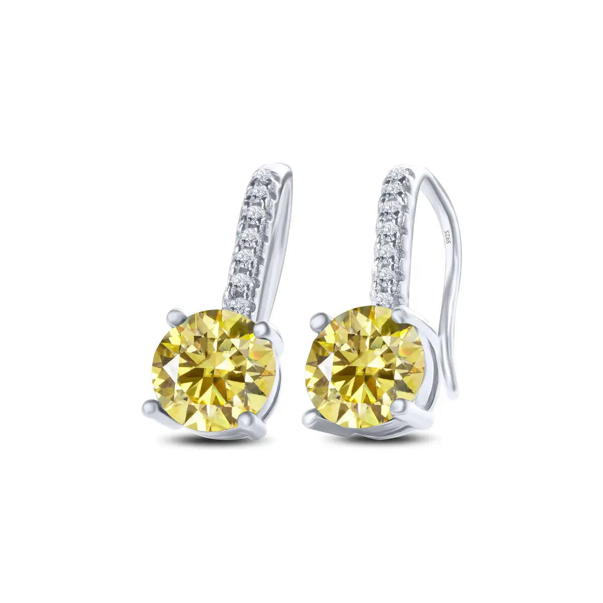 1ct D Color Moissanite 925 Sterling Silver Drop Earrings for Women Wedding