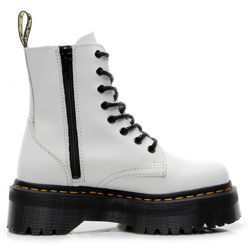 British-style Womens Ankle Boots With Side Zippers