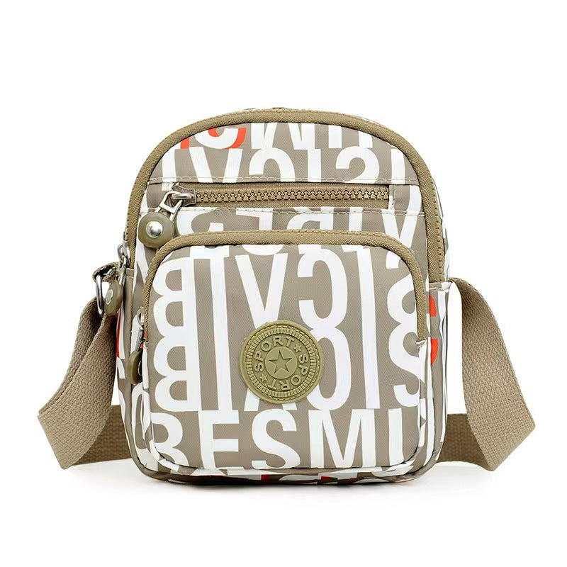Lightweight Multi-Layer Oxford Cloth Crossbody Fashionable Small Square Bag