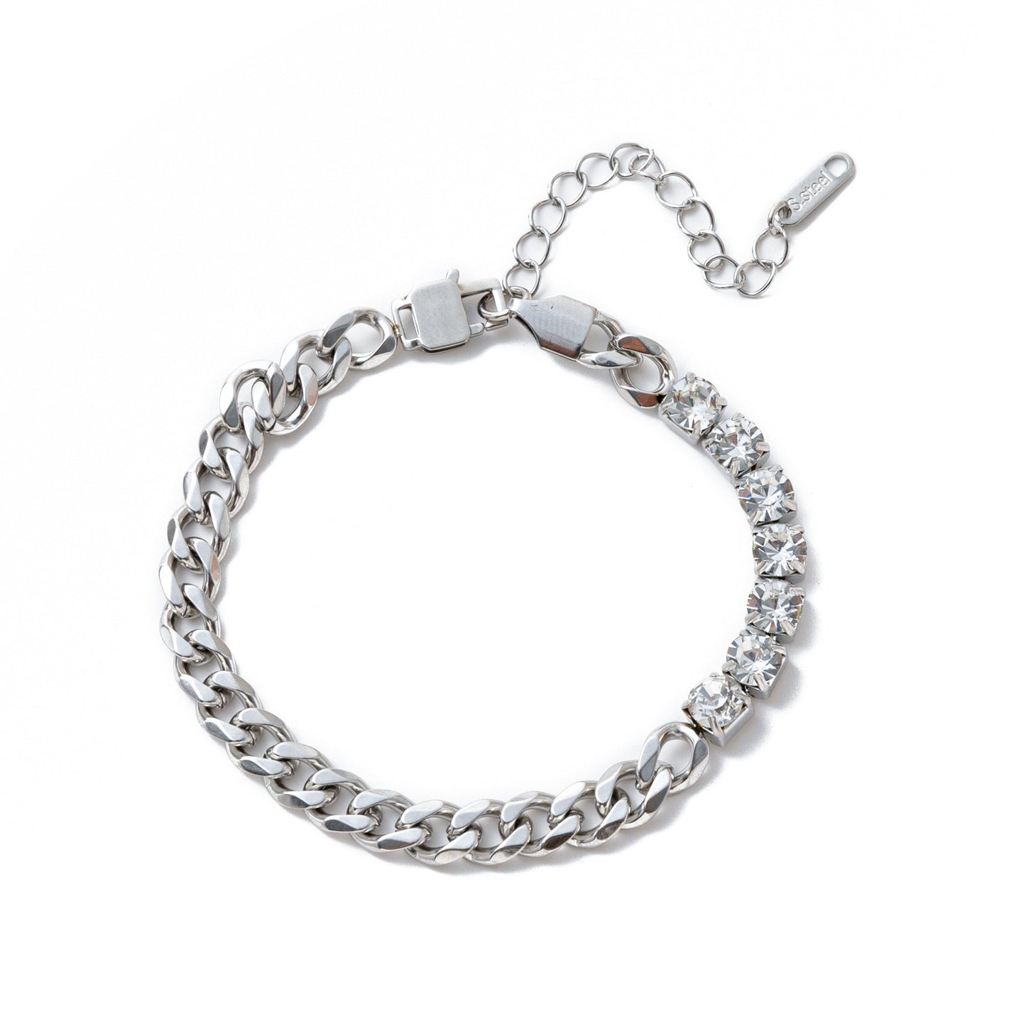 Electroplating Gold Hip-hop Titanium Steel Bracelet Necklace Color Protection