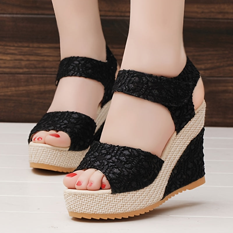 Women's Elegant Lace-Up Thick-Soled High-Heeled Sandals