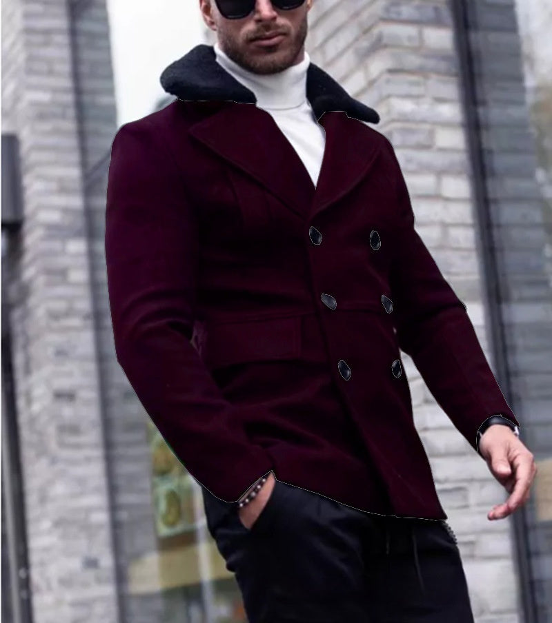 Fur Collar Coat Suit Coat Men's Clothing Jacket