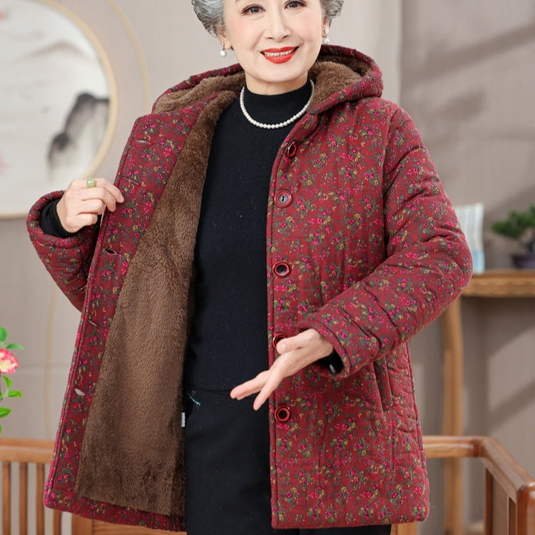 Winter Cotton-padded Coat For Middle-aged And Elderly Women