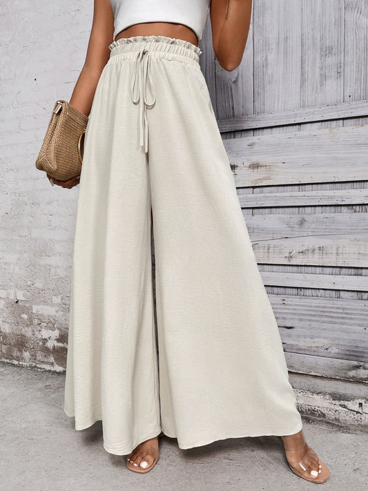 Pantalones de pernera ancha de talle alto Honey