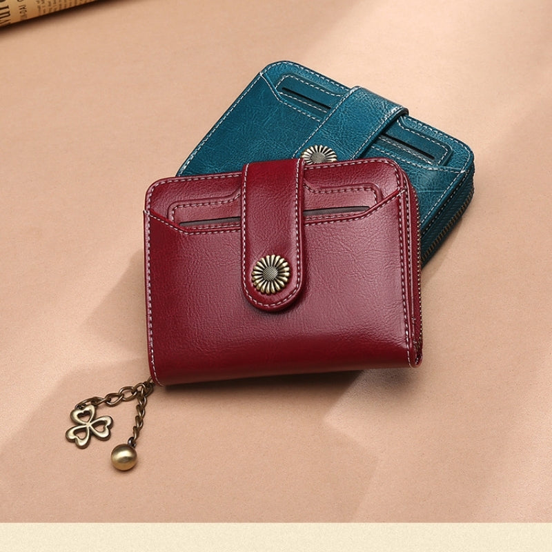 Oil Wax Genuine Leather Wallet