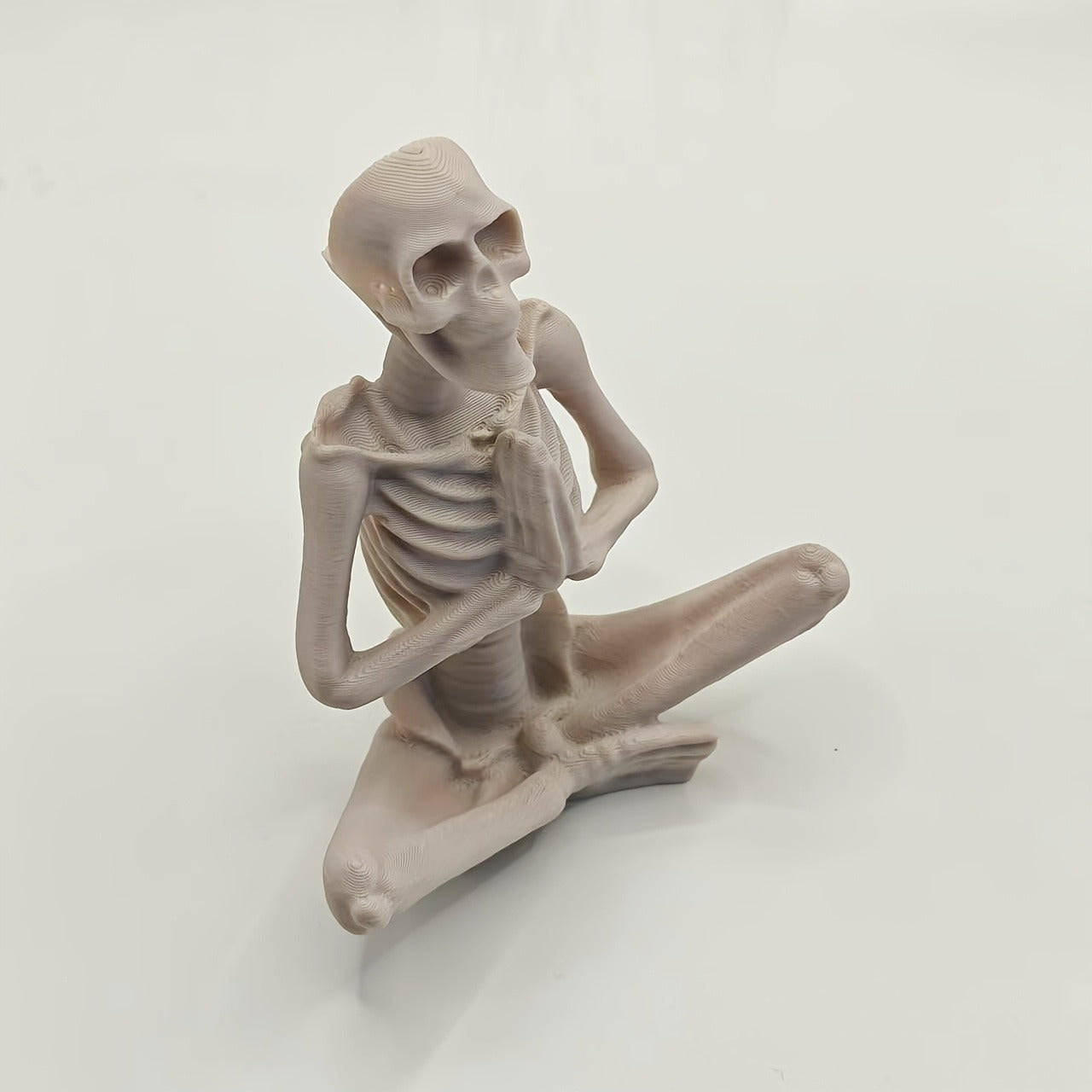 1PC 3D Printed Yoga Skeleton Air Plant Holder, Skull Planter Figurine, Gothic Desk Home Decor