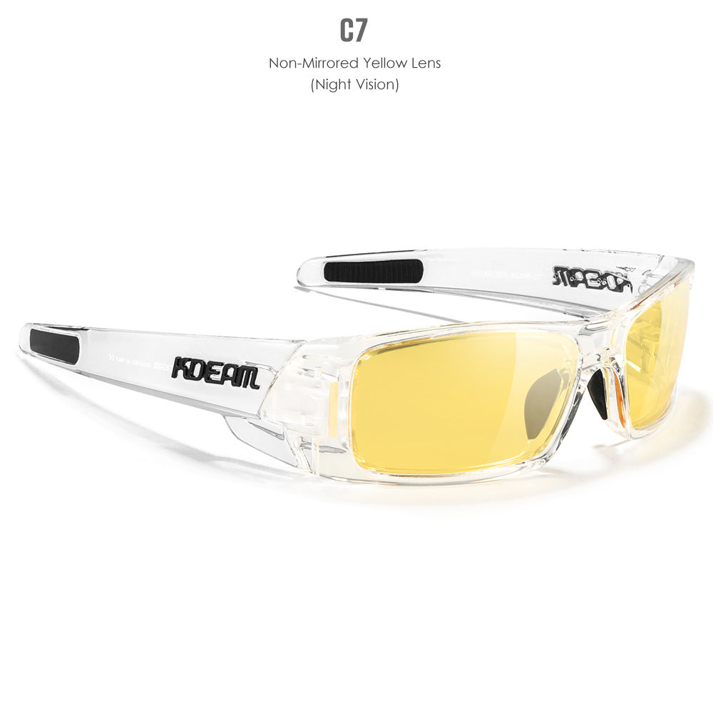 New Outdoor Sports Polarized Sunglasses Square Versatile Eye Protection Colorful Sunglasses