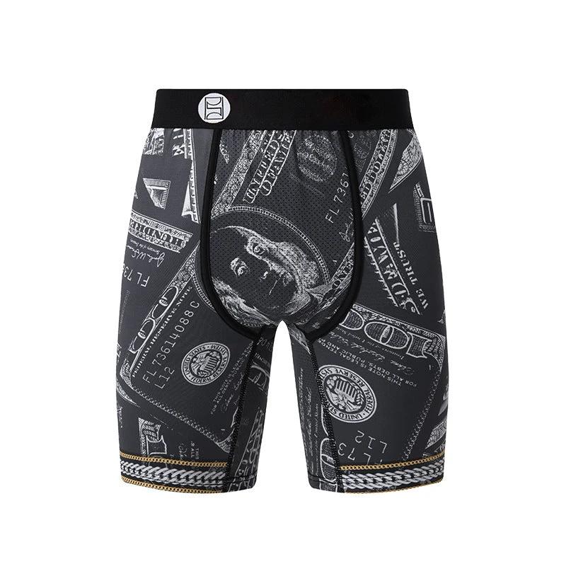 Cartoon Printed Quick-dry Men's Sports Fitness Extended Underwear