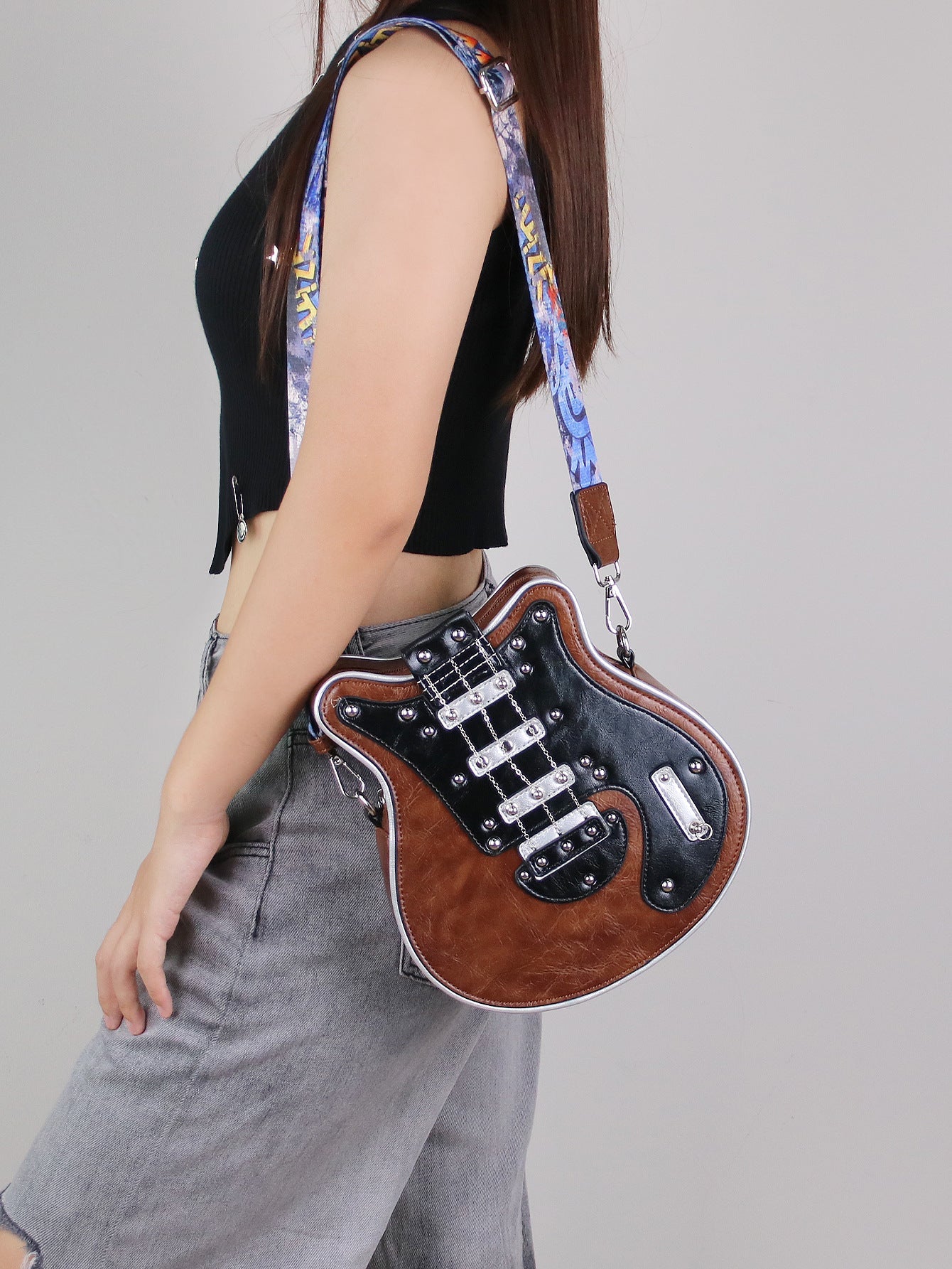 Women's Personalized Guitar Messenger Bag