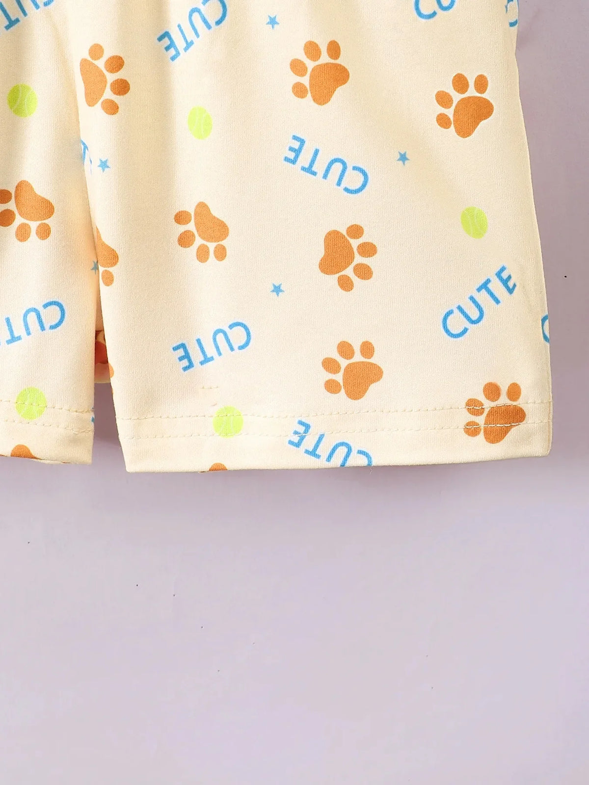Children's Dog Short Sleeve Hoodie and Shorts Set