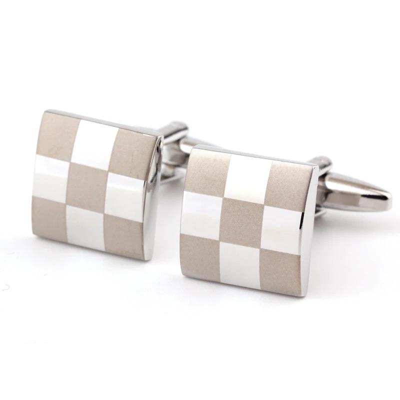 Men's Square Plaid Cufflinks