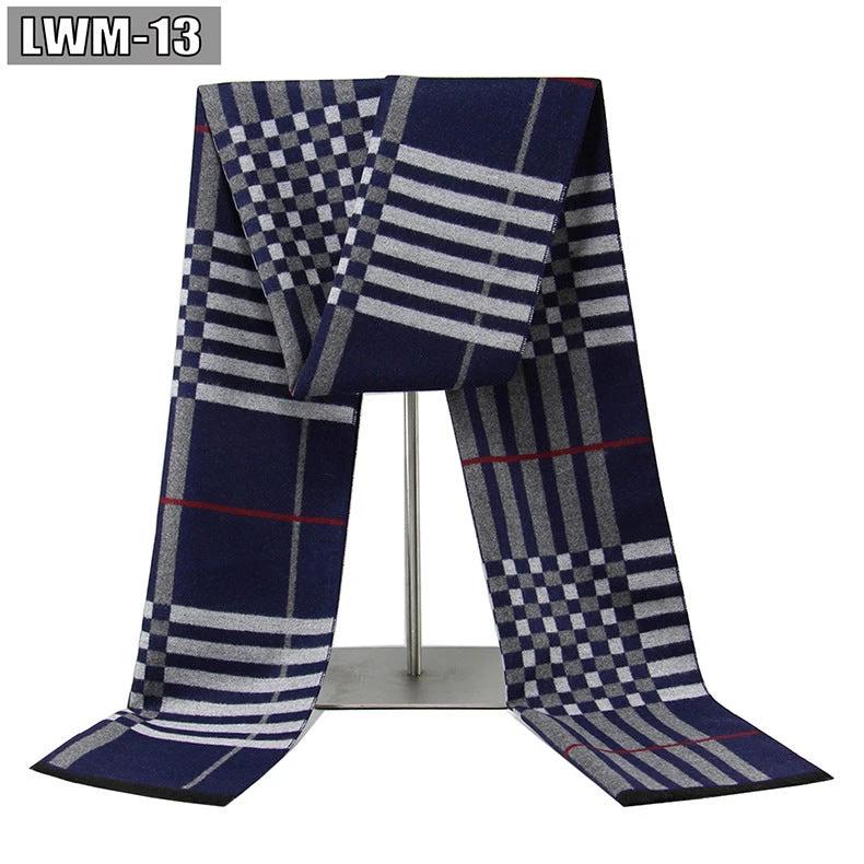 Men's Cashmere Autumn And Winter Business Plaid Scarf