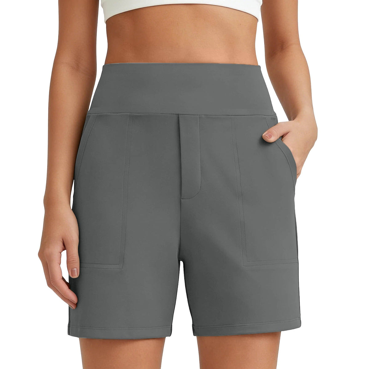 European And American Cross-Border New Style Women's Solid Color Stretchy Comfortable Fitness Pants Yoga Casual Shorts