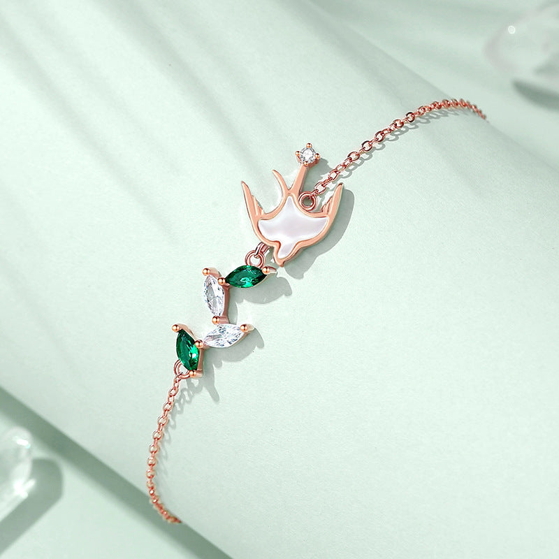 S925 Sterling Silver Rose Gold Bracelet