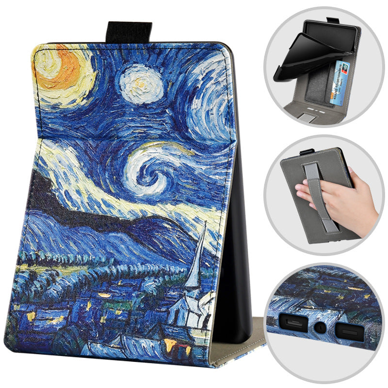 Handheld Protective Case Youth Version 6-inch Painted Leather Case