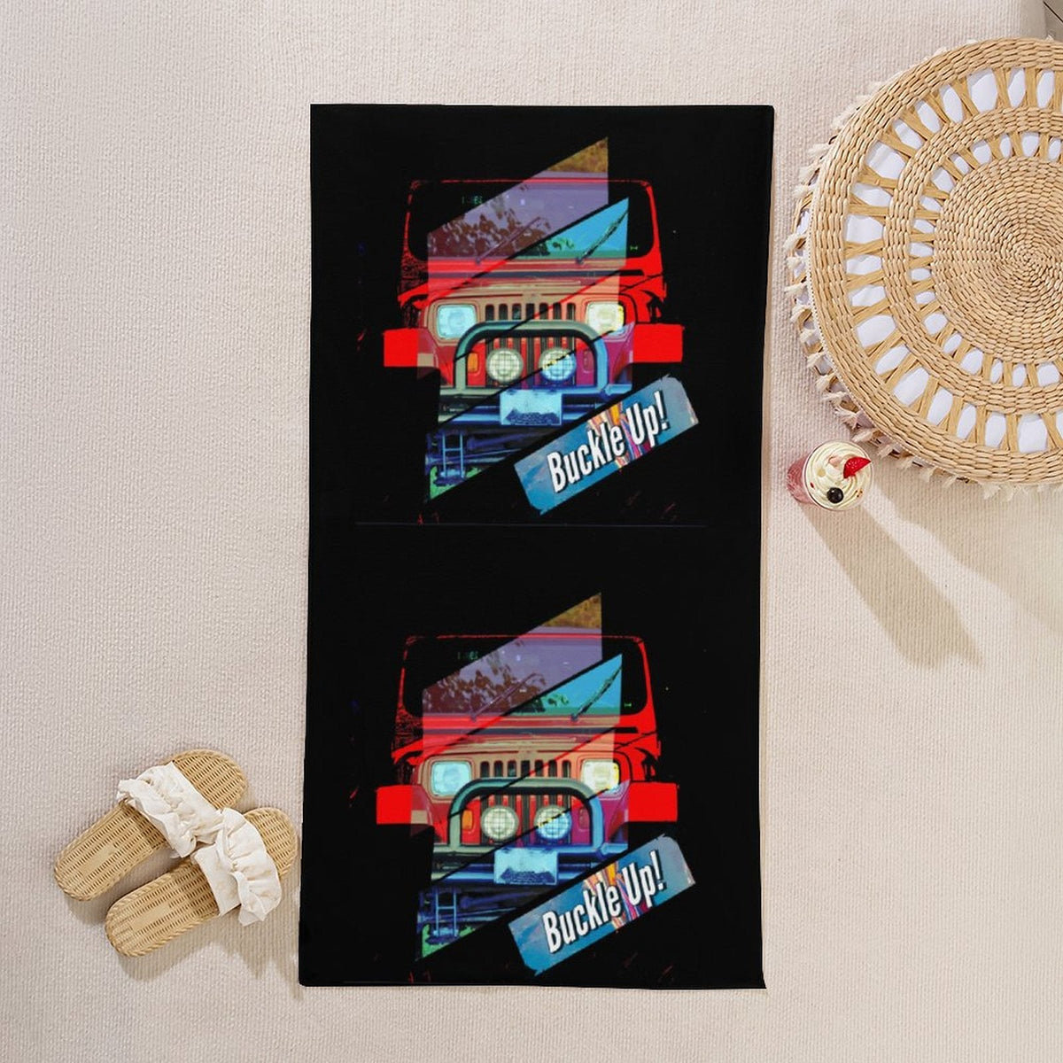 Children's Buckle Up! 4-wheel Drive Beach Towel