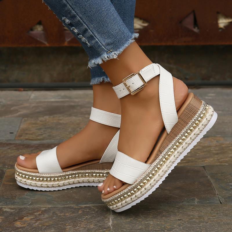 Women's Rope Bottom Platform Sandals