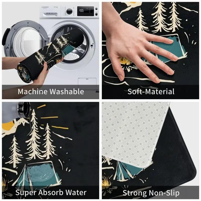 River Scenery Flocked Floor Mat Ground Protection Mat