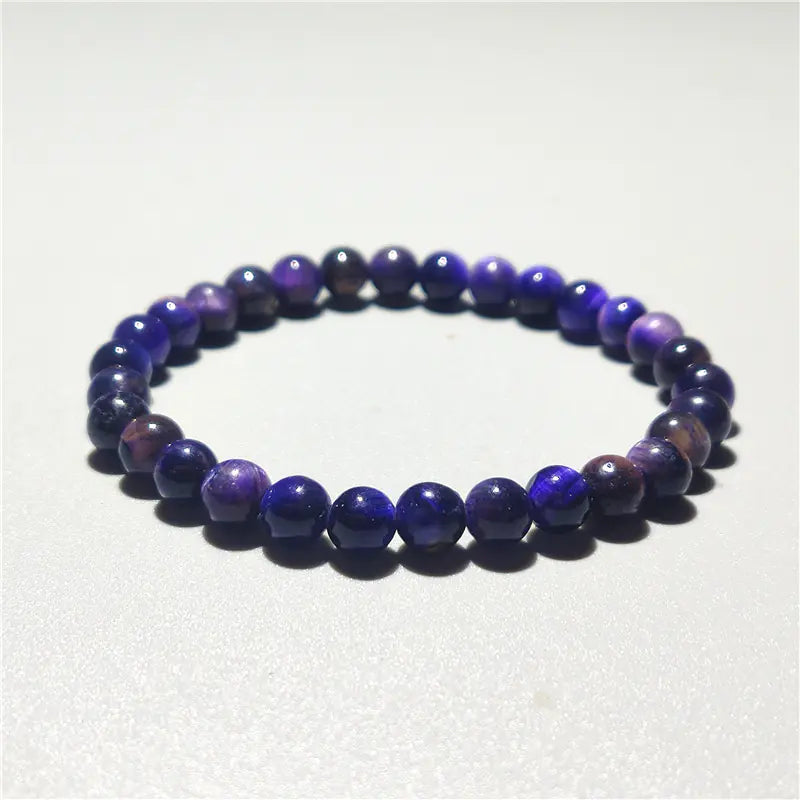 Pulsera Ojo de Tigre Morada Peter, Bola Cielo Estrellado