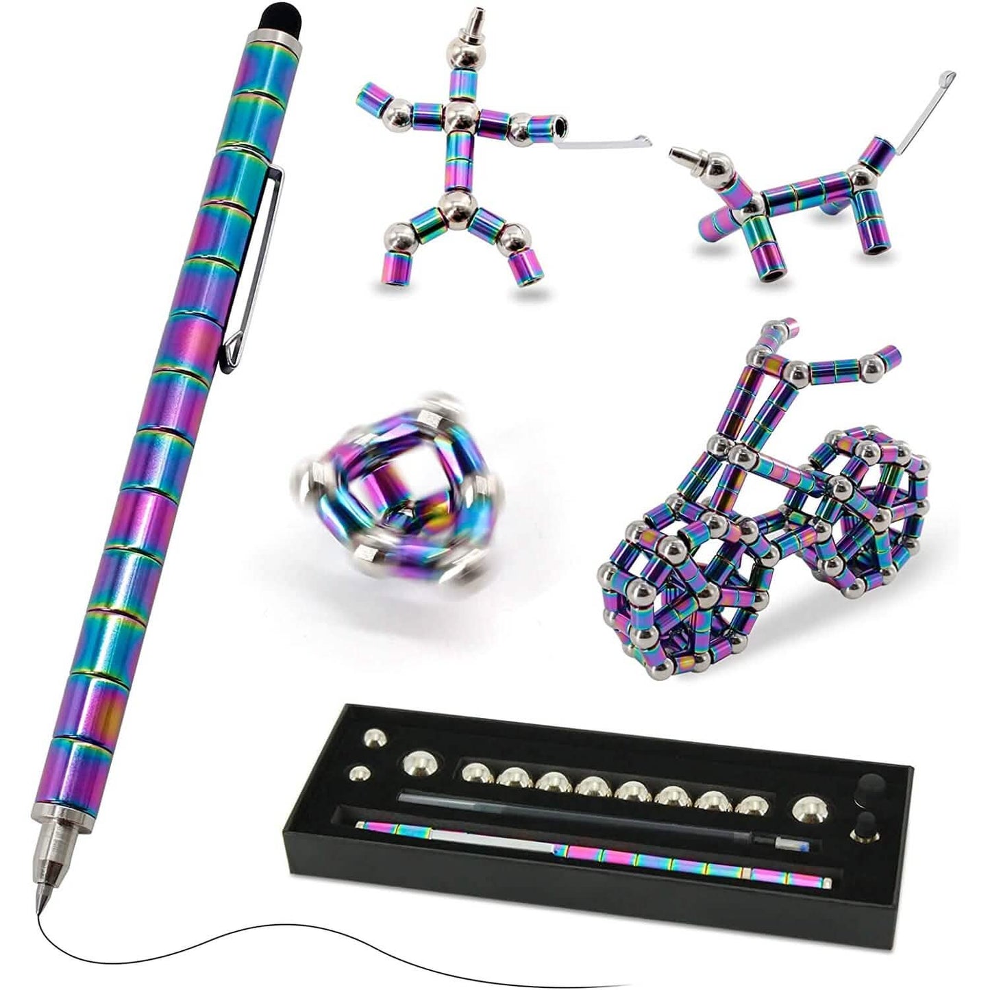 2-Pack: Decompression Magnet Metal Pen