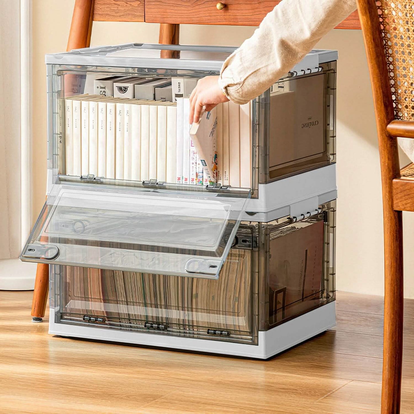 2-Pack: Foldable Storage Bins Collapsible Storage Box Organizer
