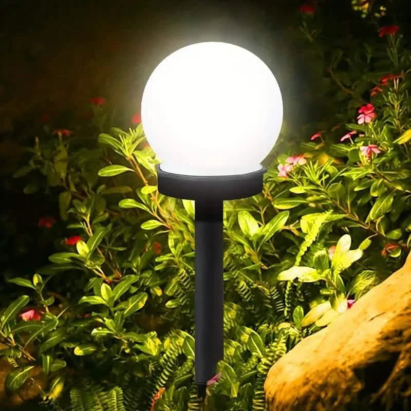 2-Pack: Solar LED Globe Powered Garden Light