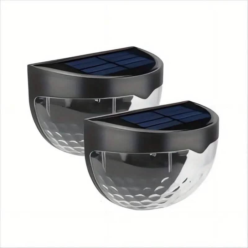 2-Pack: Solar Wall Mount Outdoor Fence Lamp