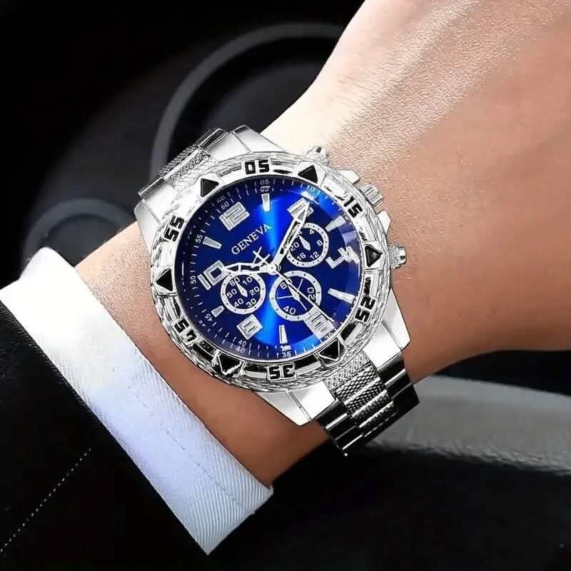 2-Pieces: High-End Fashion Handsome Quartz Wrist Watch