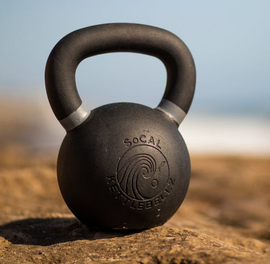 20 kg (44 lb) Powder-Coated Cast-Iron Kettlebell – Black | SoCal Kettlebellz