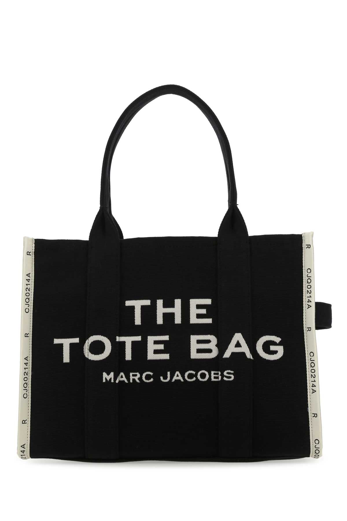 Marc Jacobs Women Black Canvas The Tote Shopping Bag