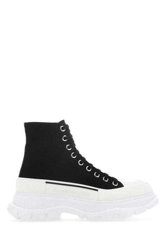 Alexander Mcqueen Men Black Canvas Canvas Sack Sneakers
